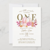 Kleine Pompoen Roze Hydrangea 1e Elegante Verjaard Kaart (Voorkant)