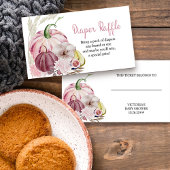 Kleine Pompoen Roze Luier Raffle Behuizing Kaart
