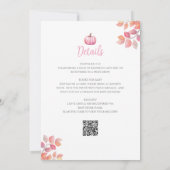 Kleine pompoen roze meisje Baby shower alles in éé Kaart (Achterkant)