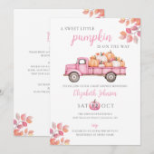 Kleine pompoen roze meisje Baby shower alles in éé Kaart (Voorkant / Achterkant)