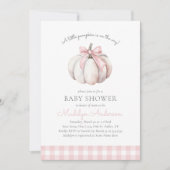 Kleine pompoen roze meisje Baby shower Kaart (Voorkant)