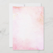 Kleine pompoen roze meisje baby shower kaart (Achterkant)