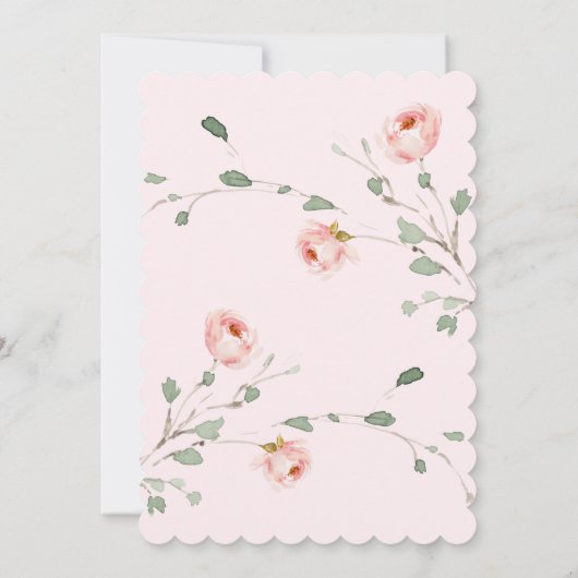 Kleine pompoen roze meisje Baby shower Kaart (Achterkant)