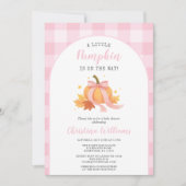 Kleine pompoen roze meisje Baby shower Kaart (Voorkant)