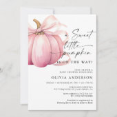 Kleine pompoen roze meisje Baby shower Kaart (Voorkant)