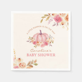 Kleine Pompoen Roze Meisje Baby shower Papieren se Servet