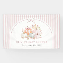 Kleine Pompoen Roze Strik Baby Shower