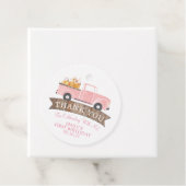 Kleine Pompoen Roze Vrachtwagen 1e Verjaardagsfees Bedankjes Labels (In situ)