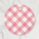 Kleine Pompoen Roze Vrachtwagen 1e Verjaardagsfees Bedankjes Labels (Achterkant)