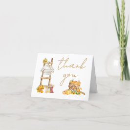 Kleine pompoen rustiek Baby shower Bedankkaart