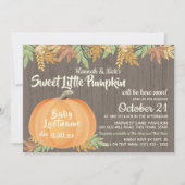 Kleine pompoen rustiek Baby shower Kaart (Voorkant)