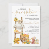 Kleine pompoen rustiek Baby shower Kaart (Voorkant)