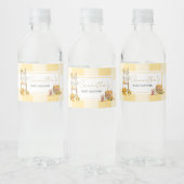 Kleine pompoen rustiek Baby shower Waterfles Etiket (Flessen)