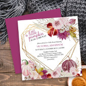 Kleine pompoen rustiek bloemig Baby shower Kaart