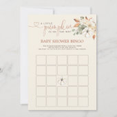 Kleine pompoen rustieke bloemen bingo douche spell kaart (Voorkant)