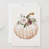 Kleine pompoen rustieke bloemige Herfst Baby showe Kaart (Achterkant)