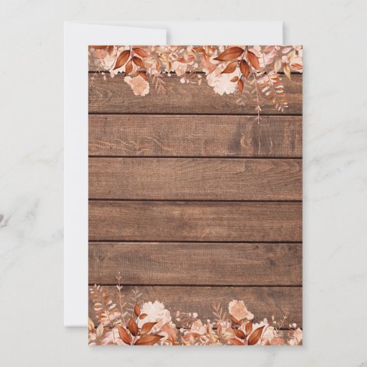 Kleine Pompoen Rustieke Herfst Baby Shower Kaart (Achterkant)