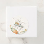 Kleine pompoen Rustische Herfst Baby shower Bedankjes Labels (In situ)