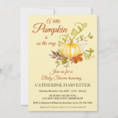Kleine pompoen Rustische Herfst Baby shower Kaart (Voorkant)