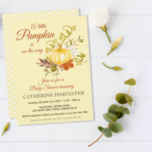 Kleine pompoen Rustische Herfst Baby shower