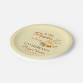 Kleine pompoen Rustische Herfst Baby shower Papieren Bordje (Gekanteld)