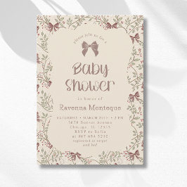 Kleine Pompoen Salie Bladeren Boog Baby Shower Kaart