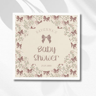 Kleine Pompoen Salie Bladeren Boog Baby Shower Servet