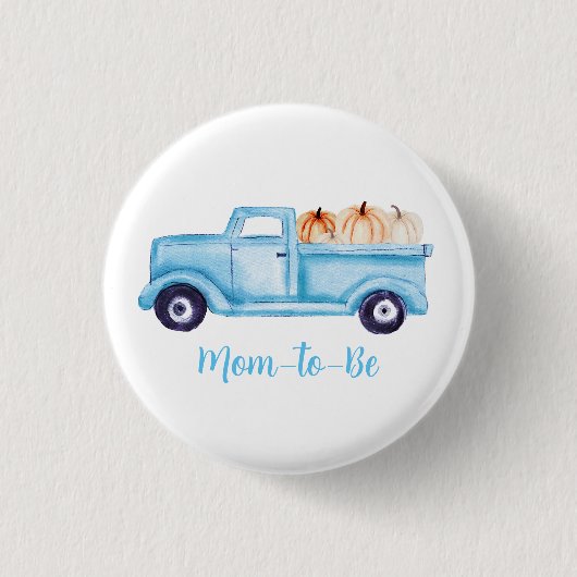 Kleine Pompoen Schattige Baby shower Moeder om te  Ronde Button 3,2 Cm (Voorkant)