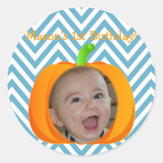 Kleine pompoen thema 1e verjaardag Sticker