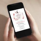 Kleine pompoen tweede verjaardag kaart