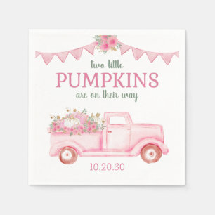 Kleine Pompoen Tweeling Meisje Baby Shower Servett Servet