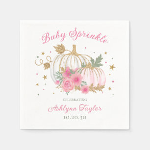 Kleine Pompoen Tweeling Meisje Baby Sprinkle Servet