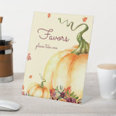 Kleine pompoen, valbladeren Favor Reclamebord Met Voetstuk (Insitu)