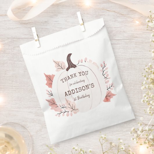 Kleine pompoen verjaardag dank u bedankzakje (Geknipt)