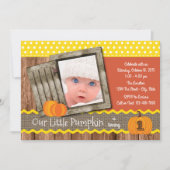 Kleine Pompoen Verjaardagsfeestuitnodiging Kaart (Voorkant)