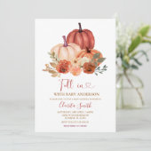 Kleine Pompoen Verliefd Baby Shower Kaart (Staand voorkant)