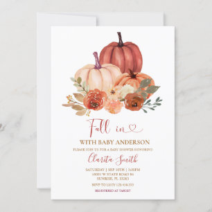 Kleine Pompoen Verliefd Baby Shower Kaart