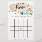 Kleine Pompoen Vrachtwagen Baby Bingo Papier Spel  Flyer (Voorkant)