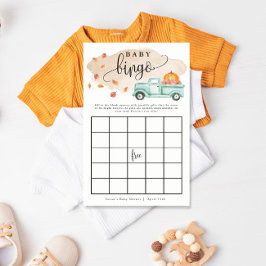 Kleine Pompoen Vrachtwagen Baby Bingo Papier Spel Flyer