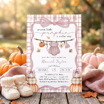 Kleine Pompoen Waslijn Herfst Meisje Baby Shower