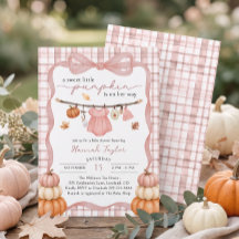 Kleine Pompoen Waslijn Herfst Meisje Baby Shower