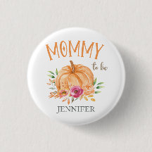 Kleine Pompoen Watercolor Baby Shower Mama in word