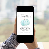 Kleine Pompoen Waterverf Baby Jongen Koppels Douch Kaart