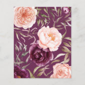 Kleine pompoen waterverf baby shower flyer (Achterkant)