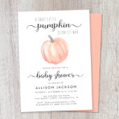 Kleine Pompoen Waterverf Baby shower Kaart