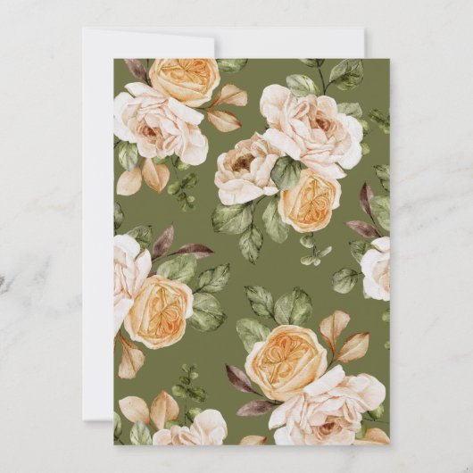 Kleine Pompoen Waterverf Bloemen Herfst Baby showe Kaart (Achterkant)