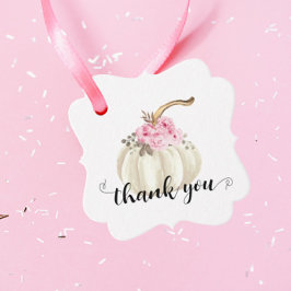 Kleine Pompoen Waterverf Bloemen Verjaardag Bedank Bedankjes Labels