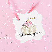 Kleine Pompoen Waterverf Bloemen Verjaardag Bedank Bedankjes Labels