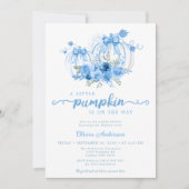 Kleine Pompoen Waterverf Herfst Baby shower Kaart (Voorkant)