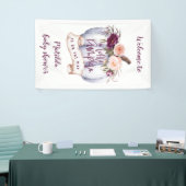 Kleine pompoen waterverf herfst baby shower spandoek (Beurs)